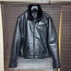Liugoo Leathers ボアハイネックシングルライダースジャケットのサムネイル