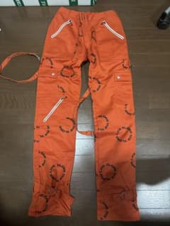 Vlone ボンテージパンツ オレンジ サイズM - メルカリ