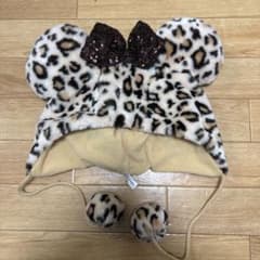 ヒョウ柄 ファンキャップ ファー帽子のサムネイル