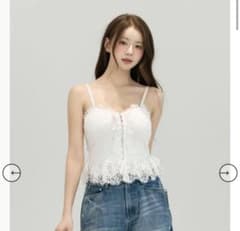 新品未開封タグ付き⭐︎ Randy レースビスチェトップス WHT - メルカリ