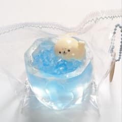 スクイーズ アザラシ 水色 あざらし 瓶 グラス クリア - メルカリ