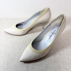 美品 銀座かねまつ ポインテッドトゥ　パンプス 23.5 未使用級☆銀座かねまつ パンプス ポインテッドトゥ 晴雨兼用 23.5cm