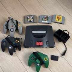 NINTENDO64 本体 コントローラー3個 ソフト3本付きのサムネイル