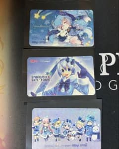 snow miku skytown 비매품 스티커 3장 세트