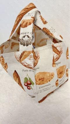 ハンドメイド　カフェ&ベーカリー　コンビニサイズのエコバッグのサムネイル