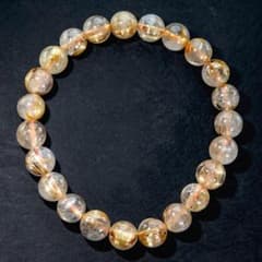 極上金針】天然ゴールドルチルクォーツ 約8.2mm ブレスレット/234