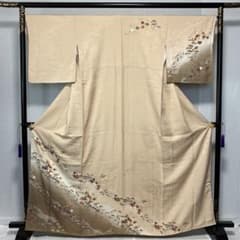 D855 訪問着　鶴　花模様　正絹　着物　袷　しつけ糸付き未使用極美品 D855 訪問着 鶴 花模様 正絹 着物 袷 しつけ糸付き未使用極美品 - メルカリ
