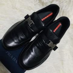 プラダスポーツ 7 アーカイブ レザー スリッポン ドローコード ブラック PRADA SPORTS プラダスポーツ レザー スリッポン 7 アーカイブ 黒
