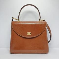 5367◯ BALLY ショルダーバッグ ブラウン トップハンドルバッグ レザー 