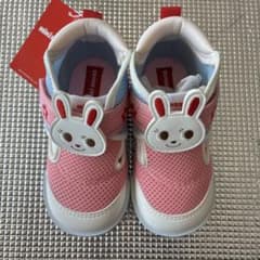 完全未使用】ミキハウスダブルラッセル キッズシューズピンク15.5cm 