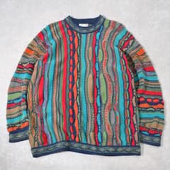 90s COOGI マーセライズコットン 3D ニット 立体 サマーセーター 90s COOGI マーセライズコットン 3D ニット 立体 サマーセーター