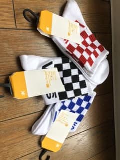 VANS ソックス　ミドル　チェッカー柄　定番  ミッドカット　2足セットのサムネイル
