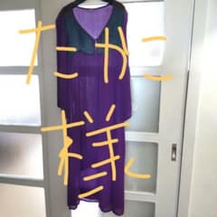 紫色  ロングワンピース アジアン エスニックのサムネイル
