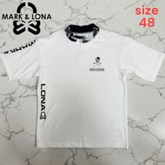 ゴルフモックネックTシャツMARK & LONA スポーツTシャツ　ストレッチT MARK & LONA ゴルフ モックネック T 48 - メルカリ