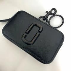 MARC JACOBS ザ スナップショット ナノチャーム 黒 キーリング付