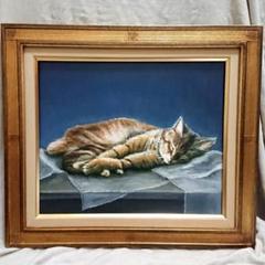 油絵　絵画　原画　再販ラスト　ねこ　【ハートのしっぽ】 個展終わってほーー。 そして、今月誕生日な私は、 5/24より通販