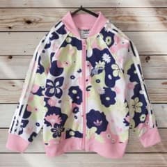 adidas 花柄 ジップアップジャケット ジャージ キッズ100のサムネイル