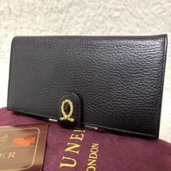 LAUNER LONDON ロウナーロンドン ブラック ロープロゴ 二つ折り財布 Launer London 日本公式 オンラインストア / 財布 11cm Black | Rope