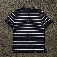 90s ポロラルフローレン ヘンリーネック tシャツ サーマル ビッグ
