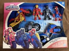 MARVEL バイク フィギュアセット スパイダーマン•アイアンマンなど