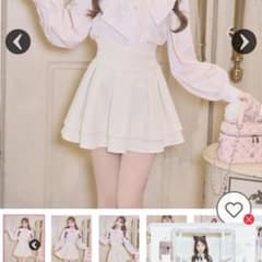 ミシェルマカロン 美脚スカート アイボリー S ホワイト - メルカリ