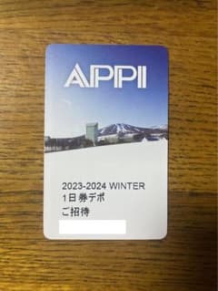 安比高原スキー場　APPI  1日券　リフト1日券のサムネイル