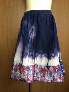 gouk★タイダイ染め もみじプリントスカートのサムネイル