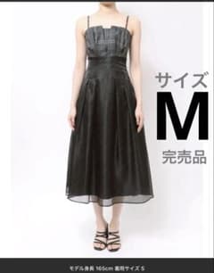 Mサイズ 黒 チェックシアーレイヤードキャミワンピース MERCURYDUO