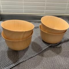 汁椀 木製 4客セットのサムネイル