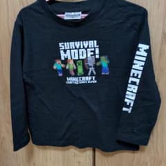 Minecraft 長袖カットソー 130cm ブラックのサムネイル