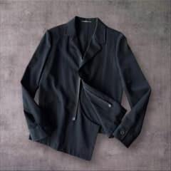 Y's ワイズ　ヨウジヤマモトシングル 変形ジップギャバジンジャケット 2 Y's ワイズ ヨウジヤマモトシングル 変形ジップギャバジンジャケット 2