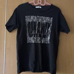 【ブラウニー】レース　プリント Tシャツ　半袖　黒　ブラック　フリーサイズのサムネイル