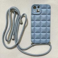 iPhone13ケース ブルー 青 韓国 ショルダー紐付のサムネイル