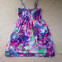 胸元シャーリングシフォンワンピースのサムネイル
