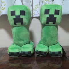マインクラフト　BIGぬいぐるみ：クリーパー：オオカミ　クリーパー2体