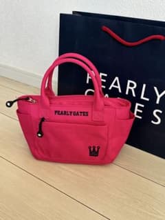 PEARLY GATES 新品同様 カートバッグ ピンク ラウンドバッグ - メルカリ