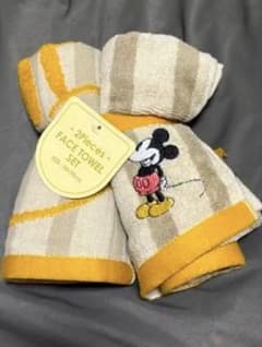 値下げ　新品　ミッキーマウス フェイスタオル2枚