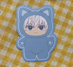 呪術廻戦 五条悟 猫耳ぬいぐるみ マスコット 中国限定 カード EAKI