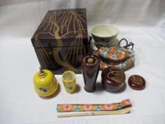 つ様注文品　茶道具　柳蒔絵茶箱　中の道具皆揃い　未使用道具 つ様注文品 茶道具 柳蒔絵茶箱 中の道具皆揃い 未使用道具 - メルカリ