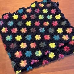 カラフルフルールブランケット』ホビーラホビーレ〜手編み〜マルチ