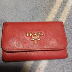 PRADA キーケース レッド - メルカリ