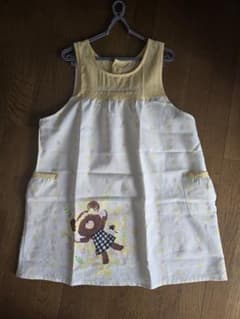 くまのがっこう エプロン 花柄 イエロー♡のサムネイル