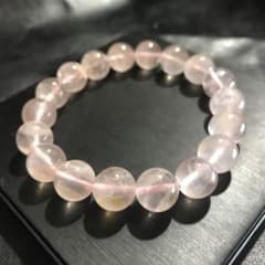 天然石　ピンクグレープフルーツ　ローズクォーツ　ブレスレット　11ミリのサムネイル