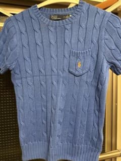 MK5様専用　Polo by Ralph Lauren 半袖セーター M 青のサムネイル