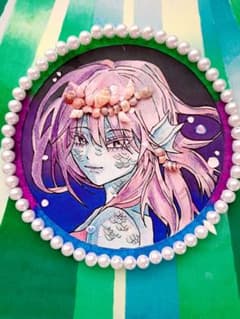 人魚　オリジナル手描きイラストのサムネイル