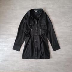 moussy WAIST ZIP UP 드레스 블랙 특수 효과 코튼