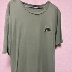 Doublefocus キャンプ刺繍 Tシャツ カーキのサムネイル