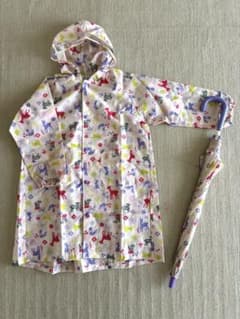 キッズ　レインコート　傘のサムネイル