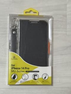iPhone14pro 手帳型 ケース ブラック オレンジのサムネイル