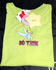 Disney ティンカーベル 半袖TシャツM-L クロップ丈 新品